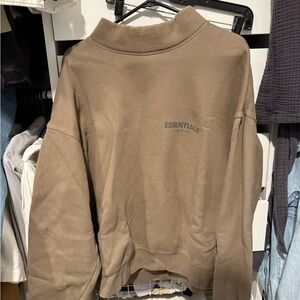 Essentials Men's Brown Crewneck Sweater